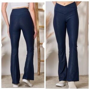 mono b Flare‎ Mid Rise Yoga Pants shimmer